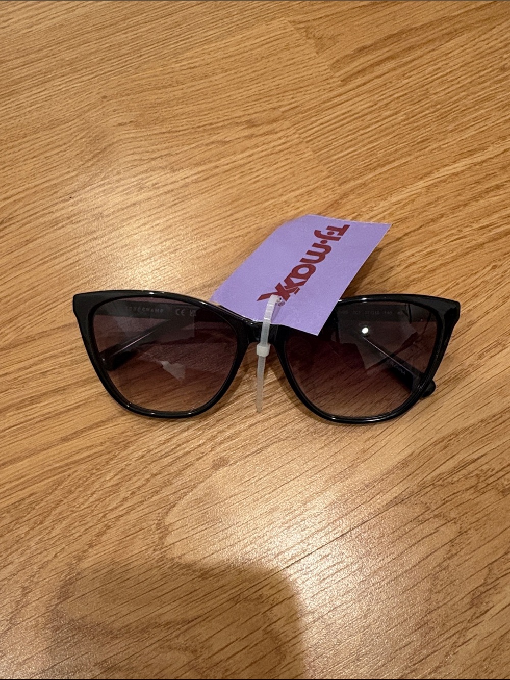 Longchamp Black Cat-Eye Sunglasses with Gradient Lenses